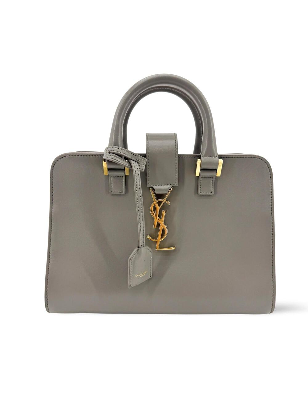 Saint Laurent Baby Cabas Bag Grey Gold #365079S66B